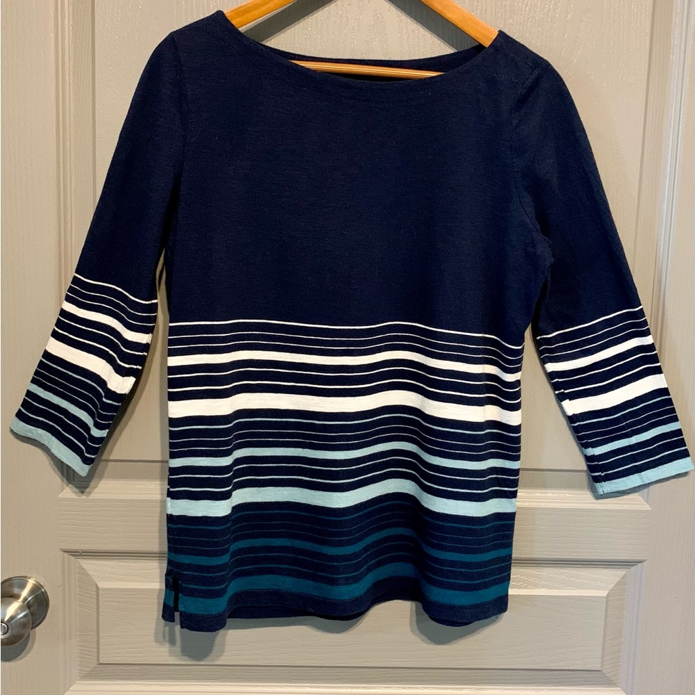 LOFT Navy Striped T-Shirt